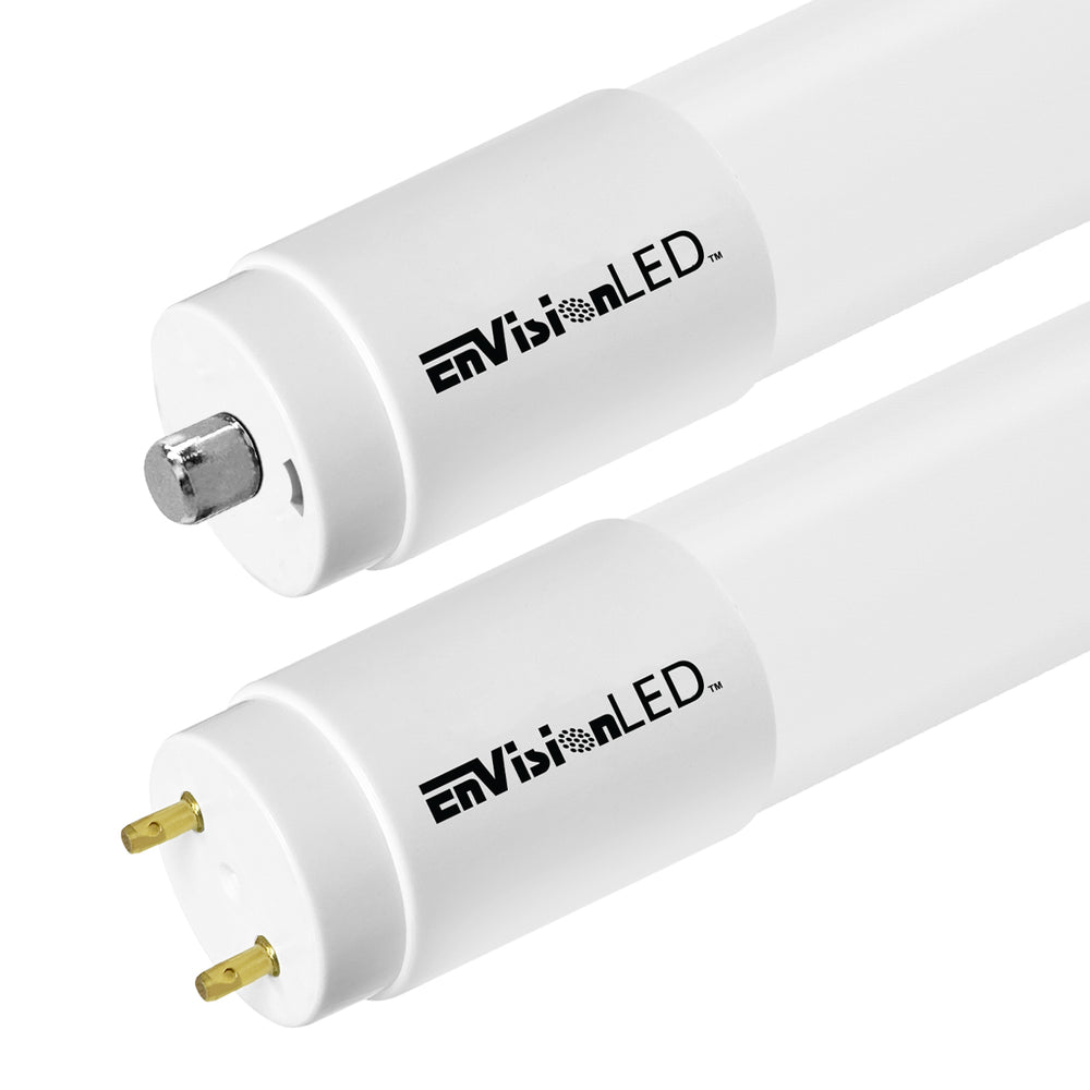 Envision LED-T8-DF-GL-8FT-42W-50K 8 FT T8 Glass + PC Coating DUAL FIT Ballast, or AC Direct Double Sided (FROSTED) w/ FA8 Single Pin Sockets