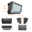 Envision LED-WPF-5P60-TRI-BL-PC Wall Pack Full-Line w/ Photocell, 60/50/40/30/20W, Black