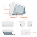 Envision LED-WPF-5P120-TRI-WH-PC Wall Pack Full-Line w/ Photocell, 120/100/80/60/40W, White