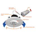 Envision LED-DLJBX-ADJ-2-5W-5CCT-WH 2" Gimbal Downlight: SnapTrim-Line, White