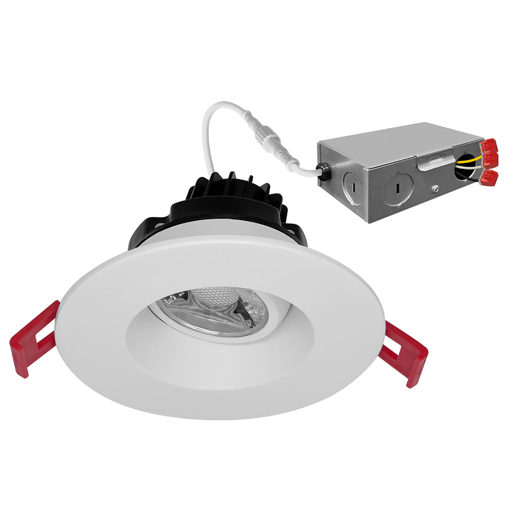 Envision LED-DLJBX-ADJ-3RG-8W-5CCT-WH-R 3" Regressed Gimbal Downlight: SnapTrim-Line, White