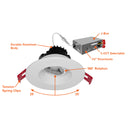 Envision LED-DLJBX-ADJ-3RG-8W-5CCT-WH-R 3" Regressed Gimbal Downlight: SnapTrim-Line, White