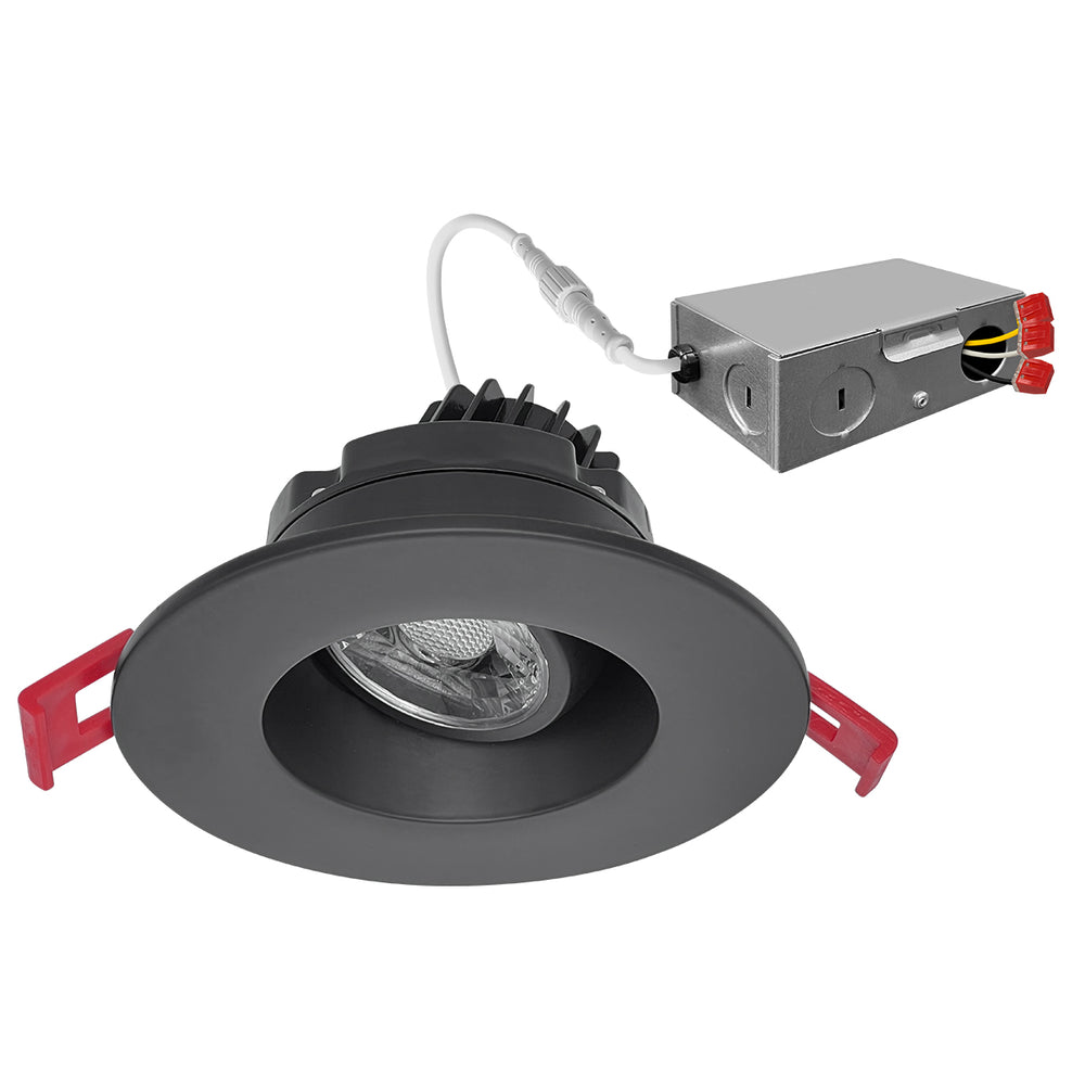 Envision LED-DLJBX-ADJ-3RG-8W-5CCT-BLK-R 3" Regressed Gimbal Downlight: SnapTrim-Line, Black