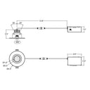 Envision LED-DLJBX-ADJ-3RG-8W-5CCT-BLK-R 3" Regressed Gimbal Downlight: SnapTrim-Line, Black