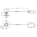 Envision LED-DLJBX-ADJ-3RG-8W-5CCT-WH-SQ 3" Regressed Gimbal Downlight: SnapTrim-Line, White