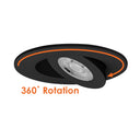 Envision LED-SL-FLT-2-5W-5CCT-BLK 2" Gimbal Downlight: SnapTrim-Line, White