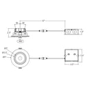 Envision LED-DLJBX-ADJ-4-12W-5CCT-BN-R 4" Gimbal Adjustable Downlight Canless, Brushed Nickel