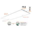 Envision LED-BPL-2x4-3M50-5CCT-EMB 2x4 LED Panel: Backlit-Line W/ EMB, 50/40/30w, White