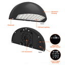 Envision LED-WPFC-SC-3P80-TRI-BL-PC Wall Pack: CIRCLE-Line Down, 80/64/48w, Black