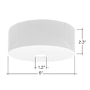 Envision CACM-DP-PDM-WH Pendant Canopy 2.3" Height: Fixed or Slanted J-box for pipe or EMB, White