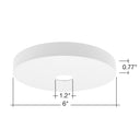 Envision CACM-SH-PDM-WH Pendant Canopy 0.75" Height: Fixed or Slanted, White