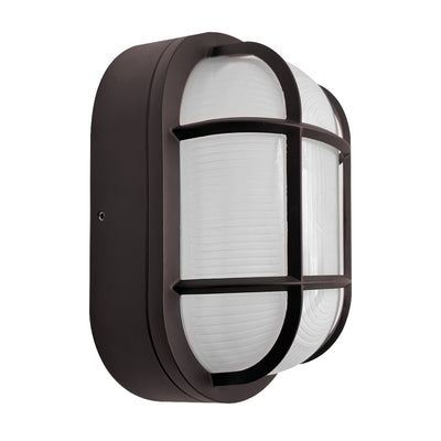 Envision LED-WPBH-3P20-TRI-BZ-PC Wall Pack: BULK-Line - Oval Checker, 20/16/12W, Bronze
