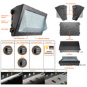Envision LED-WPFA-3P120-TRI-BL-CUNV-PC Wall Pack: OPTIC-Line, 120/100/80w, Black