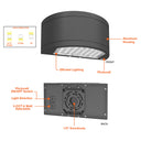 Envision LED-WPUD-SC-3P40-TRI-BL-PC Wall Pack: CIRCLE-Line Up/Down, 40/32/24w, Black