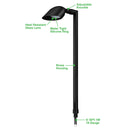 Envision PL-S-24-BR-MBL-12V Path Light: Spot Style, Matte Black