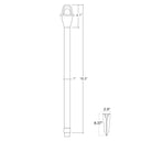 Envision PL-12-ALM-BL-12V Path Light Stem - 12" Height, Black