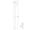 Envision PL-12-BR-MBL-12V Path Light Stem - 12" Height, Matte Black