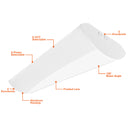 Envision LED-WRP-ARC-14ix4FT-3P50-5CCT 4 FT Frosted Wrap, 50/40/30W, White Frosted
