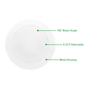 Envision ECV-DSM-6-15W-5CCT-WH 6" Disk Light Surface Mount, White
