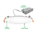 Envision ECV-WFR-6-12W-5CCT 6" Round Slim Panel Wafer Downlight, White