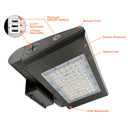 Envision LED-WPFC-ARC-3P65-TRI-BZ-PC Wall Pack: ARCY-Line, 65/50/30W, Bronze