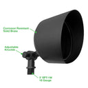 Envision FL-LG-RD-BR-MBL-12V Landscape Flood Light: Large Round, Matte Black
