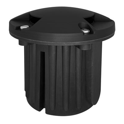 Envision IGL-3L-BR-MBL-12V In-Ground Light: 3-Light Covered Lens, Matte Black