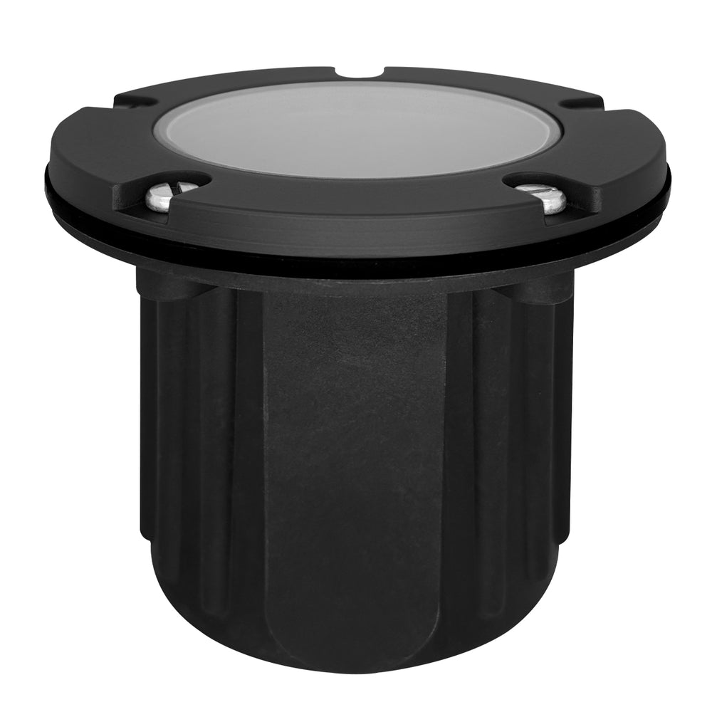 Envision IGL-FL-BR-MBL-12V In-Ground Light: Flat Open Lens, Matte Black