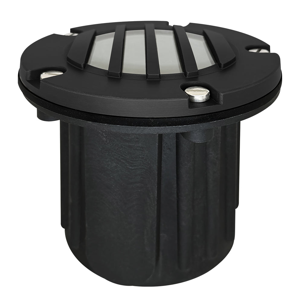 Envision IGL-RB-BR-MBL-12V In-Ground Light: Ribbed Lens, Matte Black