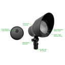 Envision LED-BLF-5W-RGB+5CCT-ALM-BL-LV Landscape Bullet Light - Flood Style, Black