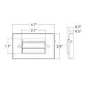 Envision LED-STEP-LVR-SM-5-4W-5CCT-ALM-BL-LV Surface Mount Step Light - 5inch Width - Louver, Black