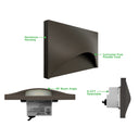 Envision LED-STEP-SC-3W-5CCT-HZ-ALM-BZ-LV Landscape Step Light - Horizontal - Semi-Circle, Bronze