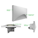 Envision LED-STEP-SC-3W-5CCT-HZ-ALM-WH-LV Landscape Step Light - Horizontal - Semi-Circle, White