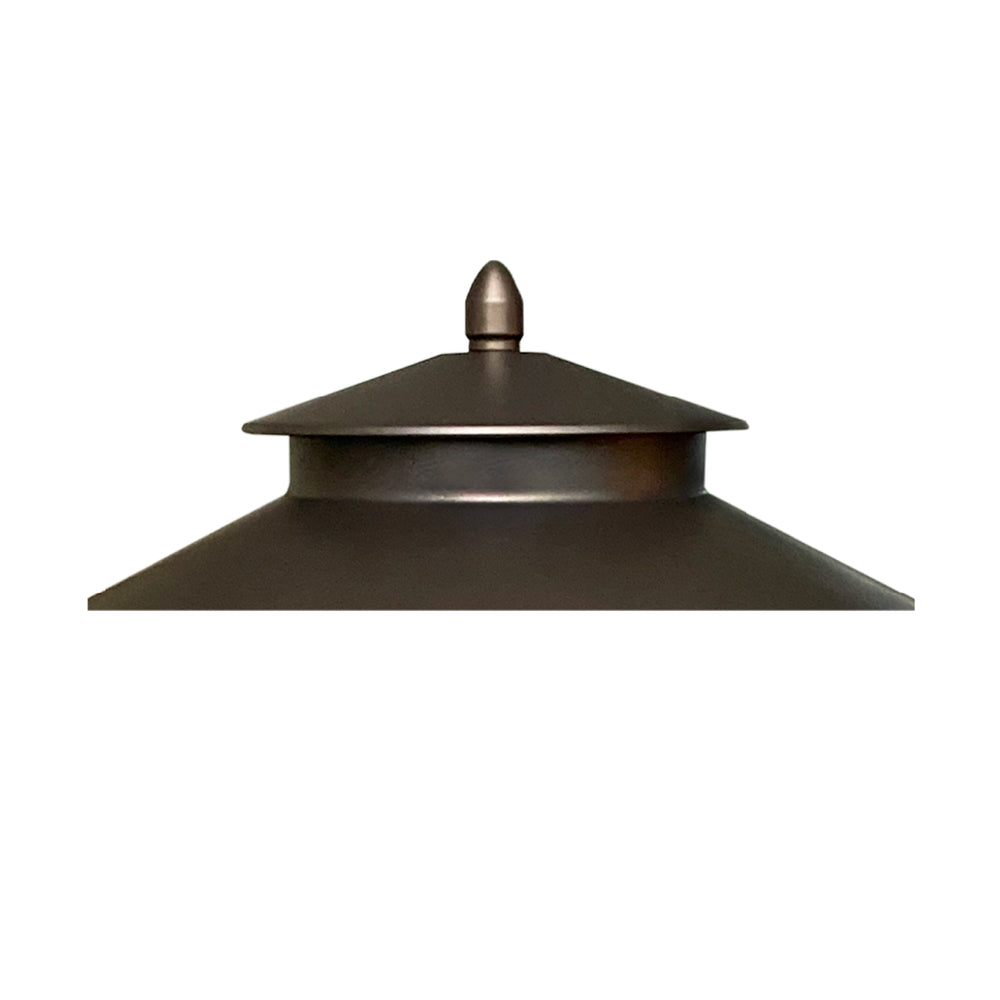 Envision PL-H-ALM-BZ-DT Path Light Cap: Double Top, Bronze