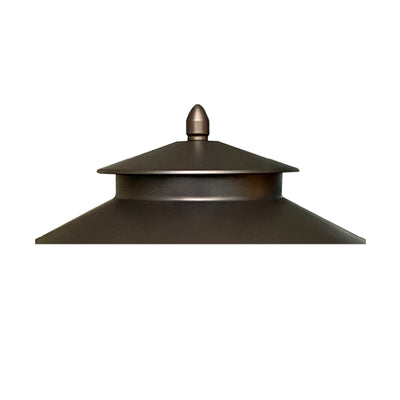 Envision PL-H-ALM-BZ-DT Path Light Cap: Double Top, Bronze