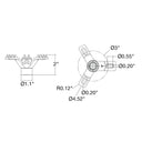Envision SM3-1/2-BR-MBL Brass Tree Mount, Matte Black