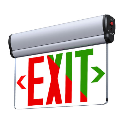 Envision LED-EM-EXT-EL-RG Emergency Exit Sign Red/Green Selectable Letters, 3w, Aluminum