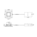 Envision LED-DL-SQ-EX-4-3P12-5CCT-WH-SM 4" External J-Box: SQ-Line, 12/10/8w, White