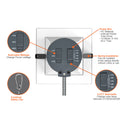 Envision LED-CMDSQ-6-3M16-5CCT-UNV 6" Square Commercial Downlight: CMD, 16/12/8w, White