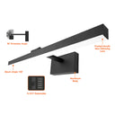 Envision LED-VT-ADJ-24-21W-5CCT-BL Vanity Light - Adjustable Angle, Black