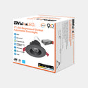 Envision LED-DLJBX-ADJ-3RG-8W-5CCT-BLK-R 3" Regressed Gimbal Downlight: SnapTrim-Line, Black