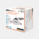 Envision LED-DLJBX-ADJ-3RG-8W-5CCT-WH-R 3" Regressed Gimbal Downlight: SnapTrim-Line, White