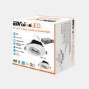 Envision LED-DLJBX-ADJ-4-12W-5CCT-WH-R 4" Gimbal Adjustable Downlight Canless, White