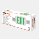 Envision LED-EM-EXT-G-WH-CMB-RC LED Emergency Exit Sign GREEN Single or Double Sided w/ Bug Eye w/ Remote Function, 3.5w, White