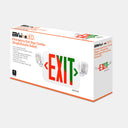 Envision LED-EM-EXT-RG-WH-CMB LED Emergency Exit Sign RED/GREEN Single or Double Sided w/ Bug Eye, 3w, White