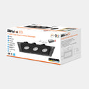 Envision LED-SQM3-TML-4-45W-5CCT-BLK-20 4" Multiple Trimless: Triple Head, Black