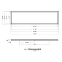 Envision LED-PNL-1X4-SM 1x4 Surface Mount Kit 2.5" Height - Ok for Edge-lite series with or without flex, or (BPL without flex installation), White