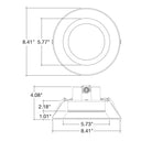 Envision LED-CMD-6-5P19-5CCT-UNV 6" Commercial Downlight: CMD-Line, 19/15/13/10/8w, White