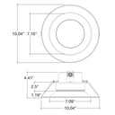 Envision LED-CMD-8-5P30-5CCT-UNV 8" Commercial Downlight: CMD-Line, 30/27/23/20/16w, White