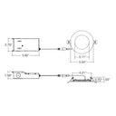 Envision LED-SL-PNL-4R-3P12-5CCT-UNV 4" Slim Panel Wafer 120-277V 0-10, 12/9/7w, White